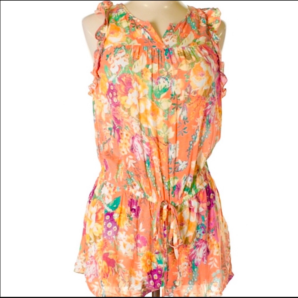 Floral Peach ZaraWBCollection Romper